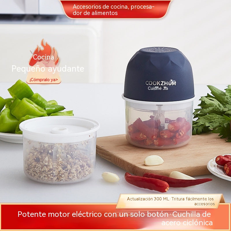 【2 artículos por 28 euros】Picadora de alimentos eléctrica mini inalámbrica y eficiente