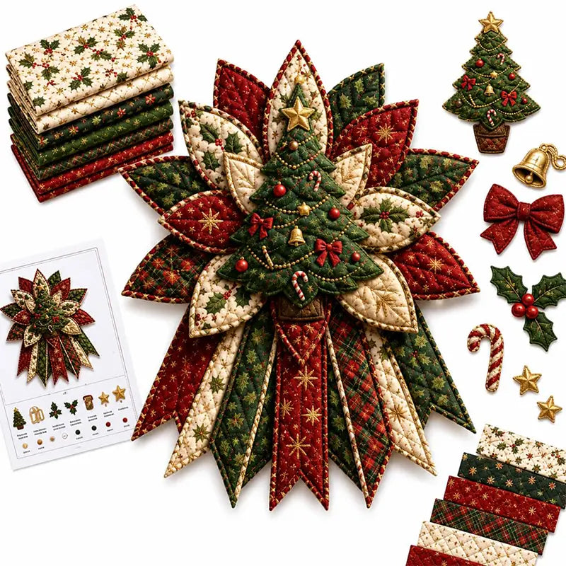🎇🎄Σετ ραπτικής για κρέμασμα στην πόρτα με καπιτονέ χριστουγεννιάτικο σχέδιο (7 σχέδια)