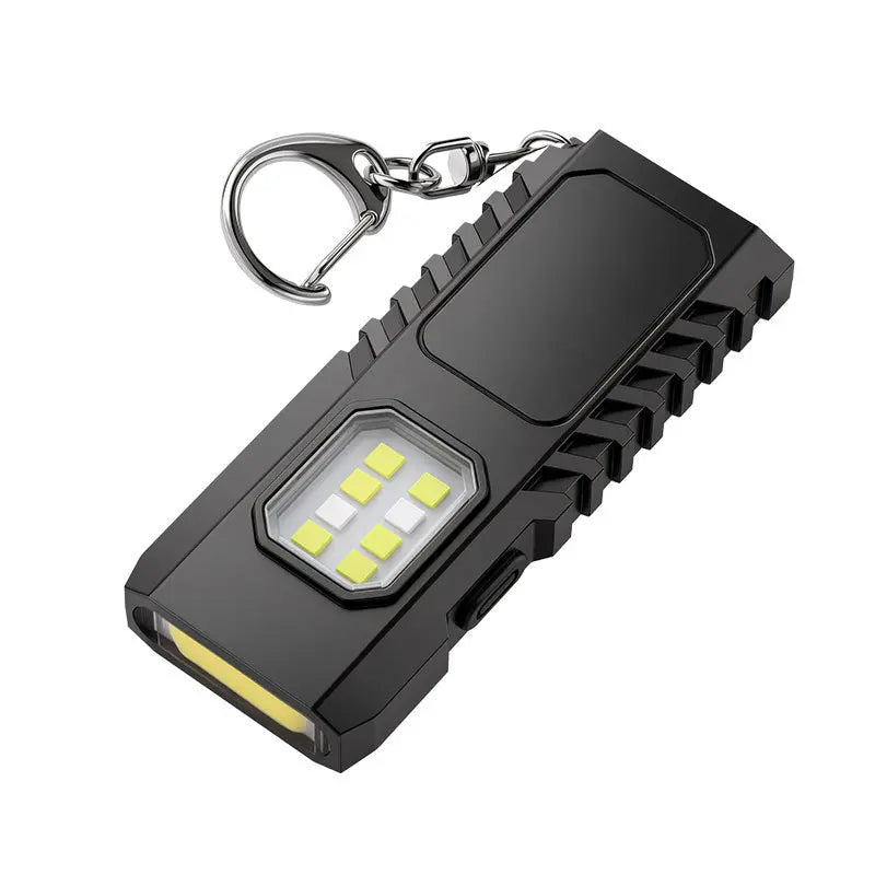 ✨🔦 Μίνι πολυλειτουργικός φακός LED για μπρελόκ, συμβατός με ισχυρή φόρτιση USB.