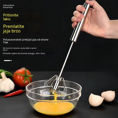 24 € [set od 3 dijela] Poluautomatska mutilica za jaja od nehrđajućeg čelika