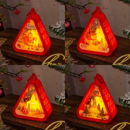 🌲🎅【1 σετ για 4 τεμ.】🎁✨ Χριστουγεννιάτικα ρετρό νυχτερινά φωτάκια | Φωτεινή διακόσμηση σε σχήμα χιονάνθρωπου + διακόσμηση για περβάζι παραθύρου ή τραπέζι