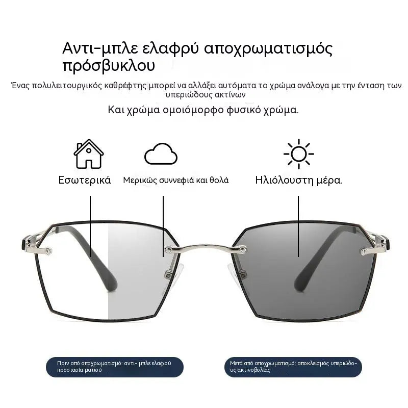 ✨🕶Νέα φωτοχρωμικά έξυπνα γυαλιά με φίλτρο μπλε φωτός, unisex