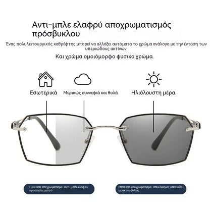 ✨🕶Νέα φωτοχρωμικά έξυπνα γυαλιά με φίλτρο μπλε φωτός, unisex