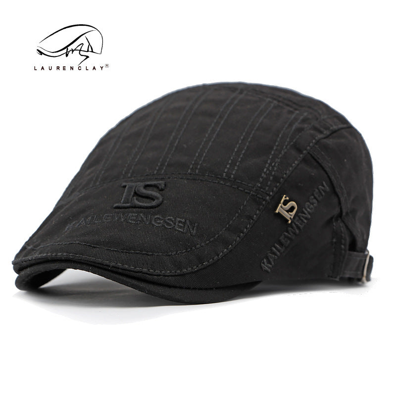 💥Gorra Plana de Algodón para Hombre [2026] - Boina Casual Ajustable y Transpirable
