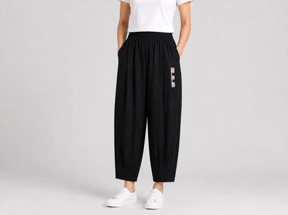 🔥✨【M-4XL】👖Nove poletne tanke bombažne lanene hlače z devetimi robovi