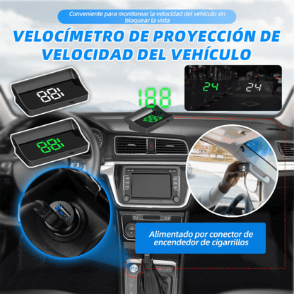 Pantalla HUD para coche｜Proyección HD GPS｜Velocidad en tiempo real y conducción más segura