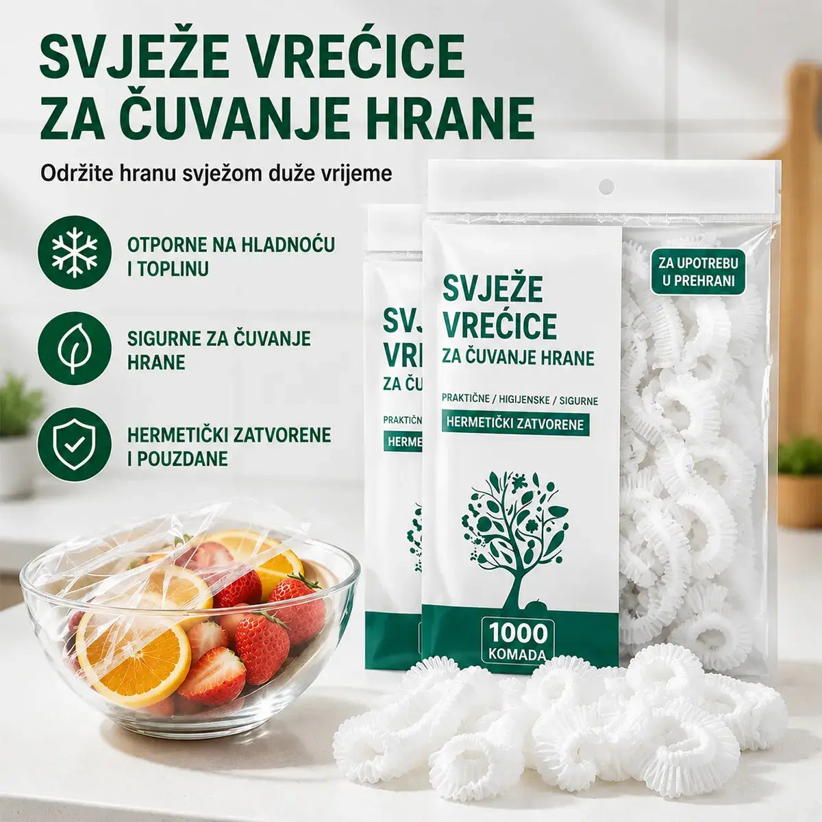 🔥🔥【500 komada po pakovanju】-- 48KM【Posljednja rasprodaja: 50% popusta】✨500 listova fleksibilne folije za hranu za višekratnu upotrebu