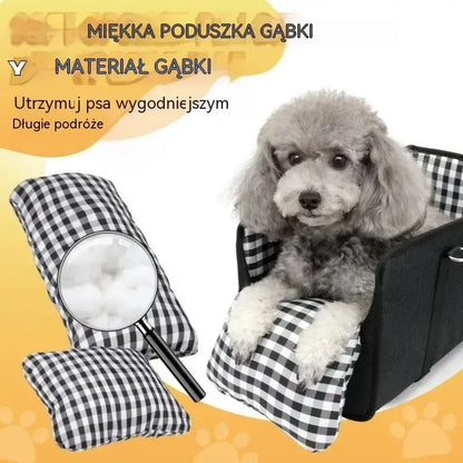 🐶 Skorzystaj z 50% zniżki już teraz! 🎁 Przenośny podwyższacz fotelika dla psa do samochodu, w zestawie pas bezpieczeństwa oraz wyściełany transporter dla zwierząt.