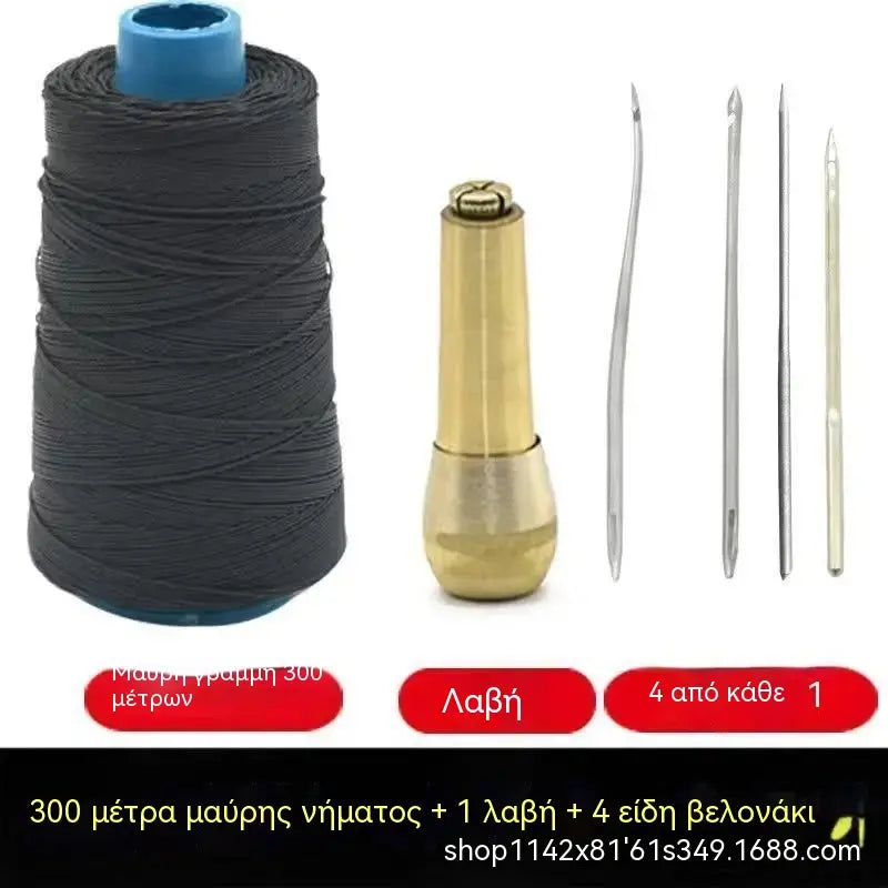 ✨50% ΕΚΠΤΩΣΗ ΤΩΡΑ!✨ Σετ 5 τεμαχίων σουβλιών για ράψιμο δέρματος με κερωμένο νήμα: εργαλεία χειροποίητης ραπτικής για δερμάτινα είδη.