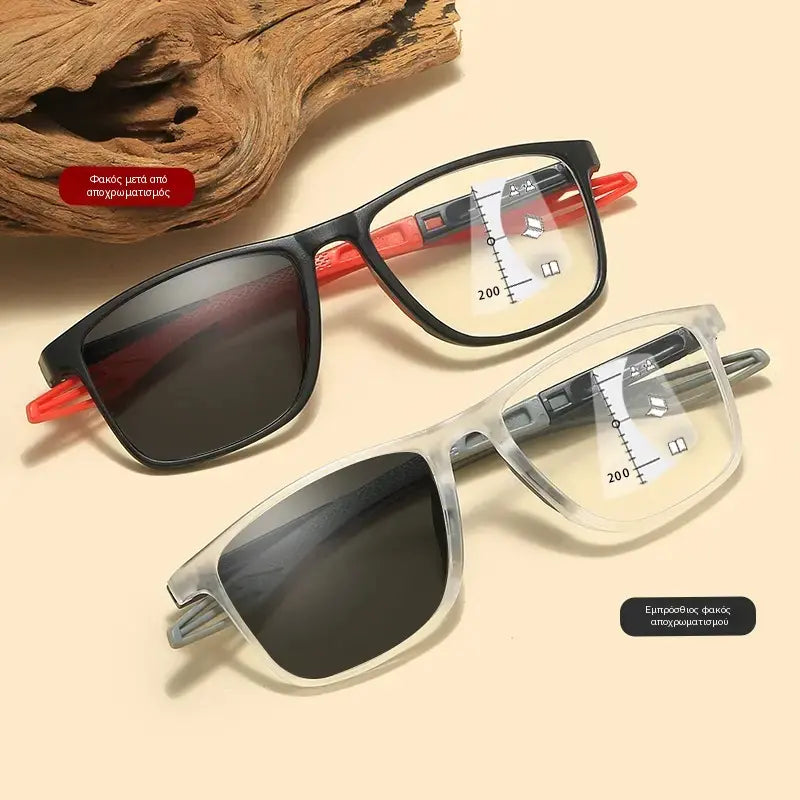 Gafas de lectura fotocromáticas, ultraligeras y de alta definición, diseñadas especialmente para personas mayores.