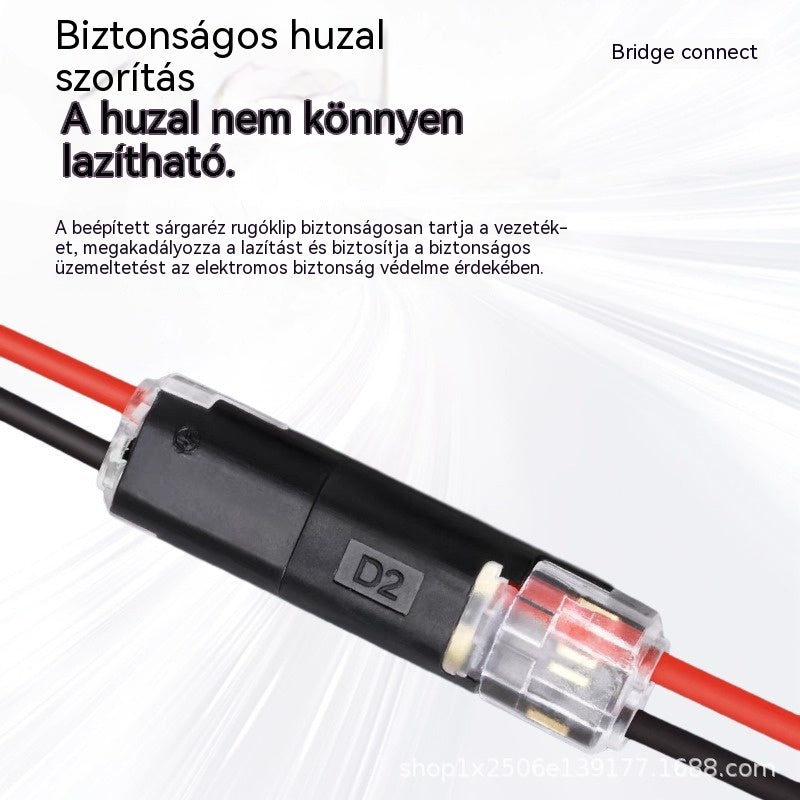 【50 tétel 7200 Ft-ért】Csupaszodásmentes csatlakozó, reteszelő csattal, biztonságos zárással és csúszásgátlóval ⚡️