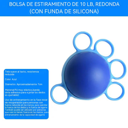 Pelota ortopédica para la recuperación de dedos y manos, con anillos de fijación, dispositivo de entrenamiento de fuerza y movilidad para personas mayores o con secuelas de un derrame cerebral.