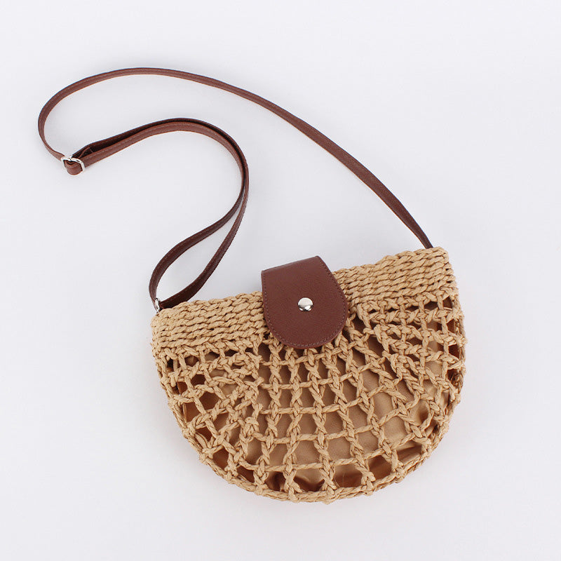 🌿 Bolso Bandolera de Rafia Artesanal con Gran Capacidad | Elegante, Cómodo y Perfecto para Verano