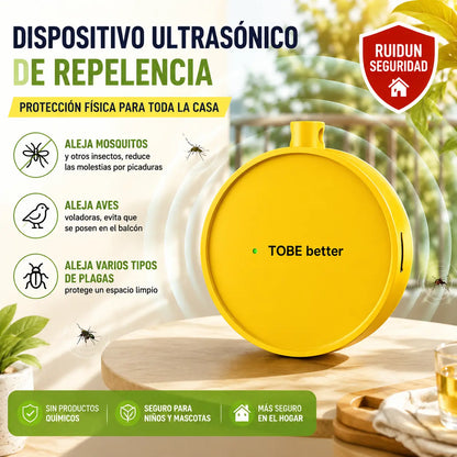 【2 piezas 26 euros】 Repelente de pájaros ultrasónico portátil | Ahuyentador automático para palomas, ideal para balcones, jardines y exteriores