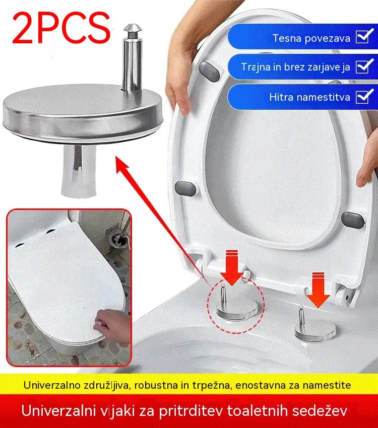🚽【2 para, skupaj 4 kosi】 Univerzalni kopalniški dodatki ----💦✨Vijačne sponke za pritrditev straniščne deske.