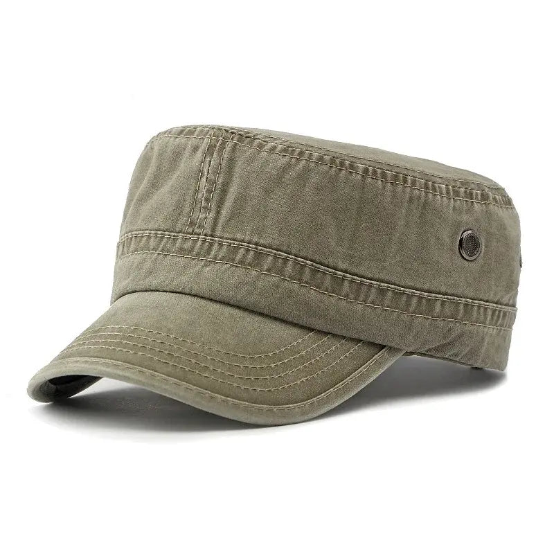 Vintage πλυμένο καπέλο τύπου στρατιωτικού τζόκεϊ, unisex, για άνδρες και γυναίκες