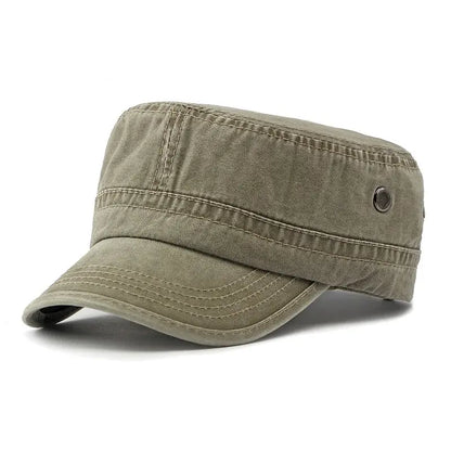 Vintage πλυμένο καπέλο τύπου στρατιωτικού τζόκεϊ, unisex, για άνδρες και γυναίκες