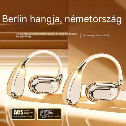 Vezeték nélküli Bluetooth fülhallgató beépített fülhorgos csontvezetés nélkül
