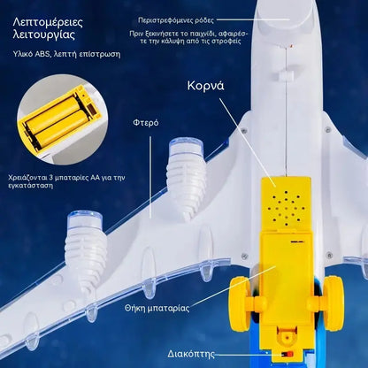 🥳🔥 Μισή τιμή! 📣✈️ Ηλεκτρικό αεροπλάνο σε κλίμακα, εξοπλισμένο με ρεαλιστικούς ήχους κινητήρα και διαλείποντα φώτα LED.