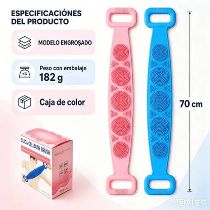 🔥Kupite 1, dobite 1 gratis🔥🛁 Dvostranska silikonska rokavica za kopel – ekstra dolga rokavica za enostavno čiščenje telesa