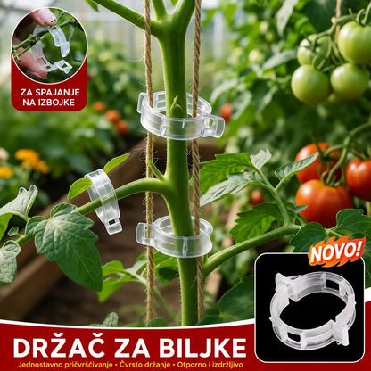 【100 kom】Plastični nosač biljaka za biljke rajčice povezane s visećom rešetkom za uređenje vrta staklenika