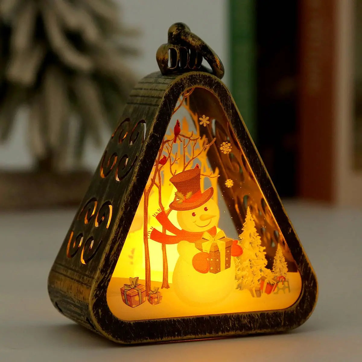 🌲🎅【1 σετ για 4 τεμ.】🎁✨ Χριστουγεννιάτικα ρετρό νυχτερινά φωτάκια | Φωτεινή διακόσμηση σε σχήμα χιονάνθρωπου + διακόσμηση για περβάζι παραθύρου ή τραπέζι