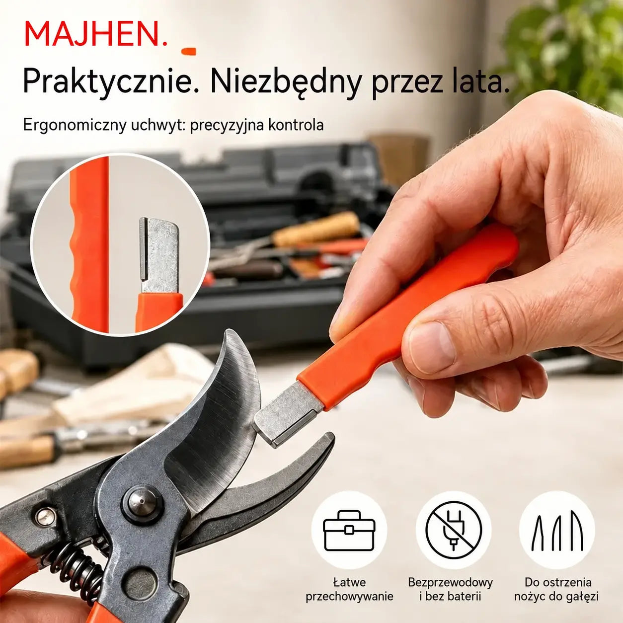🏆 Kup 2, otrzymaj 2 gratis! (Razem 4 sztuki) 🔪 Przenośna ostrzałka do noży i nożyczek – przywraca ostrość w zaledwie kilka sekund ✨