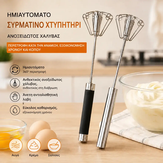 27€【Σετ 2 τεμαχίων】Ημιαυτόματος αυγοδάρτης από ανοξείδωτο ατσάλι