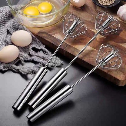24 € [set od 3 dijela] Poluautomatska mutilica za jaja od nehrđajućeg čelika