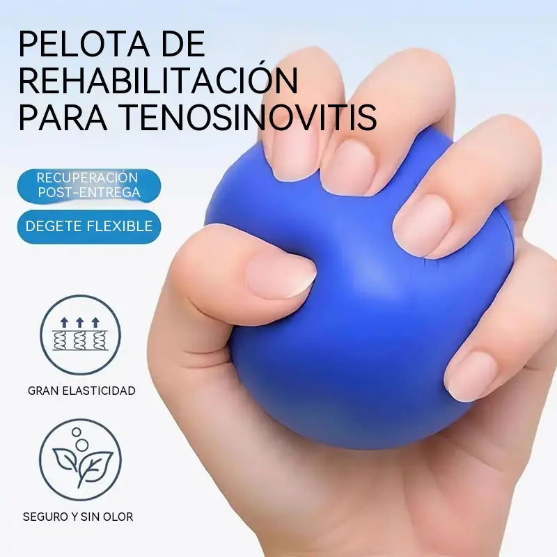 Pelota ortopédica para la recuperación de dedos y manos, con anillos de fijación, dispositivo de entrenamiento de fuerza y movilidad para personas mayores o con secuelas de un derrame cerebral.