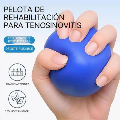 Pelota ortopédica para la recuperación de dedos y manos, con anillos de fijación, dispositivo de entrenamiento de fuerza y movilidad para personas mayores o con secuelas de un derrame cerebral.