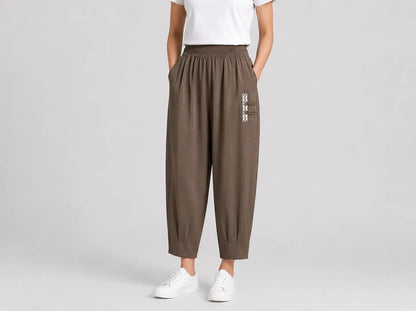 🔥✨【M-4XL】👖Nove poletne tanke bombažne lanene hlače z devetimi robovi