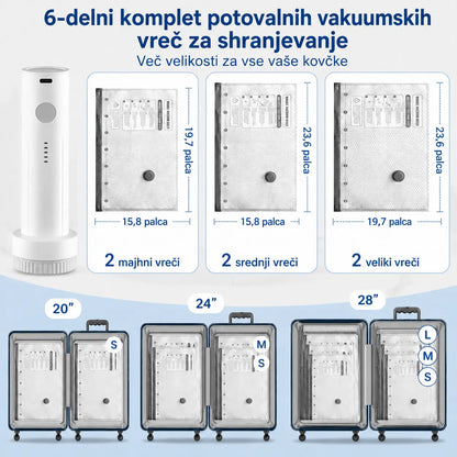 🎁 Zestaw bezprzewodowych kompresyjnych worków próżniowych do przechowywania