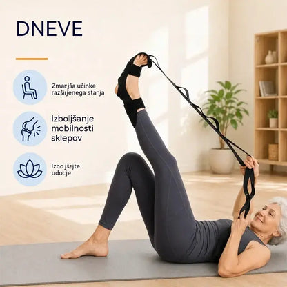 【2 buc】Centură de Stretching și Întindere Ligamente pentru Yoga și Fitness – Curea Respirabilă și Reglabilă pentru Glezne și Picioare, Recuperare și Flexibilitate