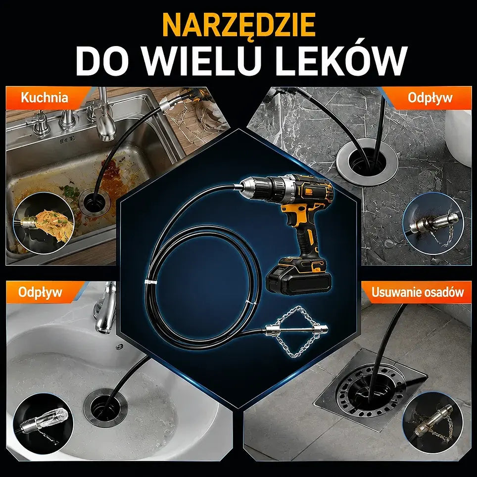 Narzędzia do udrażniania kanalizacji i toalet