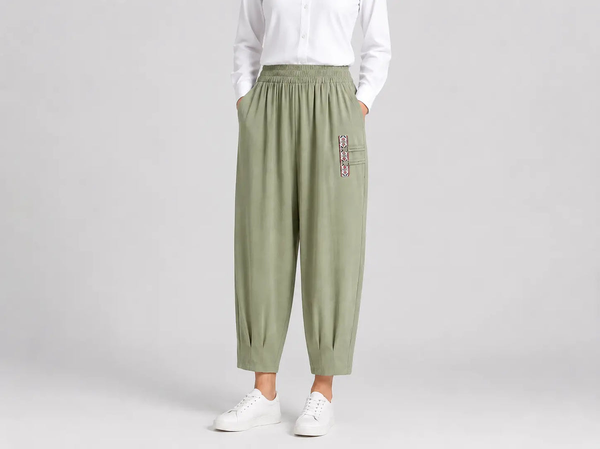 🔥✨【M-4XL】👖 Nové letné tenké bavlnené ľanové nohavice 7/8