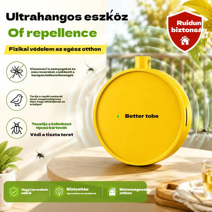 Hordozható ultrahangos madárriasztó | Automatikus galambriasztó, ideális erkélyekre, kertekbe és szabadba