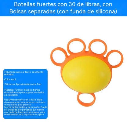 Pelota ortopédica para la recuperación de dedos y manos, con anillos de fijación, dispositivo de entrenamiento de fuerza y movilidad para personas mayores o con secuelas de un derrame cerebral.