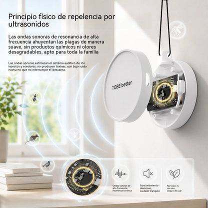 【2 piezas 26 euros】 Repelente de pájaros ultrasónico portátil | Ahuyentador automático para palomas, ideal para balcones, jardines y exteriores