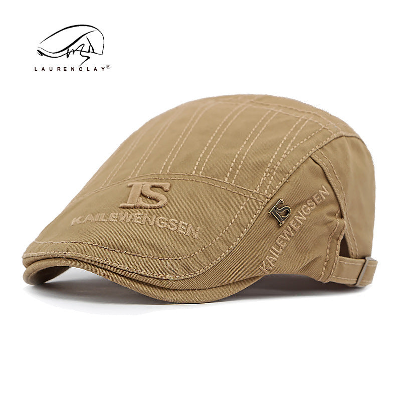 💥Gorra Plana de Algodón para Hombre [2026] - Boina Casual Ajustable y Transpirable