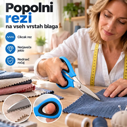🔥Kupite 1, dobite 1 brezplačno✂️ Profesionalne nazobčane škarje – naostrene nazobčane škarje za blago