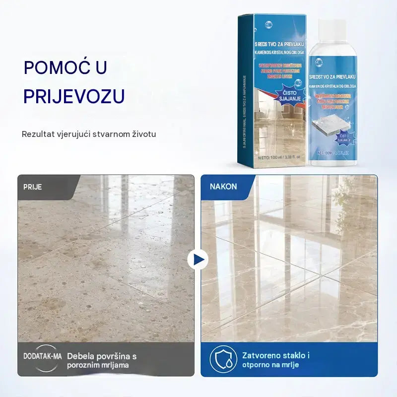 Čistilo in loščilo za marmor: nežno čisti, poudari sijaj in ščiti zatesnjeno kamnino