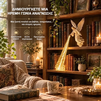 🎃🔥 Διακοσμητικό φως LED αγγέλου 3D | Φανταστική φωτιζόμενη διακόσμηση ραφιού