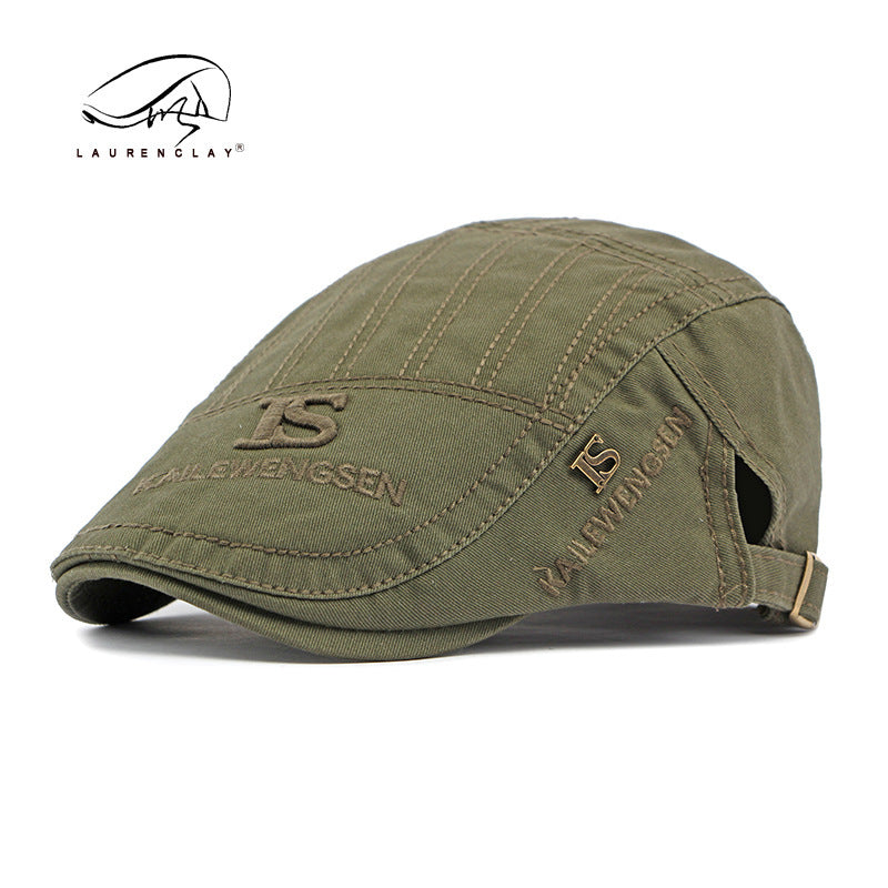 💥Gorra Plana de Algodón para Hombre [2026] - Boina Casual Ajustable y Transpirable