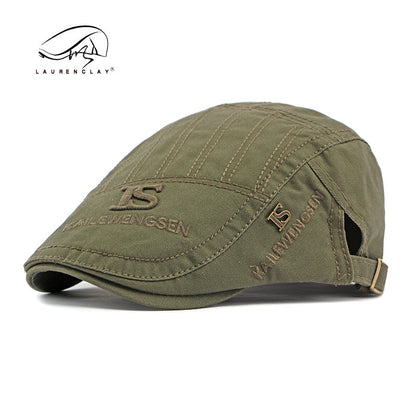 💥Gorra Plana de Algodón para Hombre [2026] - Boina Casual Ajustable y Transpirable