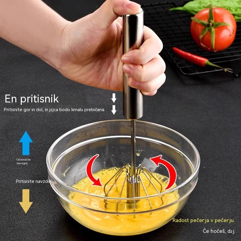 24€【3-delni komplet】Polavtomatska metlica za jajca iz nerjavečega jekla