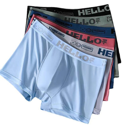🧊【Compra 3 y llévate 3 gratis: 6 piezas en total】Calzoncillos bóxer de seda helada transpirables y finos para hombre, superventas del verano