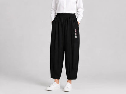 🔥✨【M-4XL】👖 Nové letné tenké bavlnené ľanové nohavice 7/8
