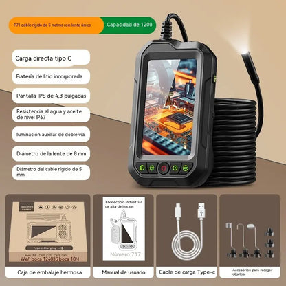 ¡Promoción por tiempo limitado: 50% de descuento!  Cámara endoscópica portátil HD 1080p con pantalla de 4,3" – Impermeable (IP67), inspección de precisión, batería de larga duración ✨