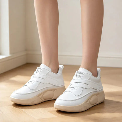 ✨ Ženski športni čevlji iz mehkega usnja 👟 Debel podplat, nedrseči, lahki in udobni, casual superge za tek, potovanja in vsakdan 💖